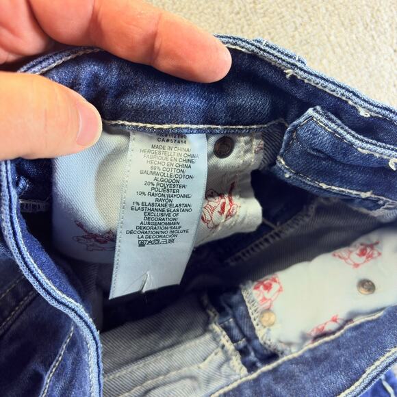 True Religion Skinny Jeans Women's 28 Blue Denim Stella Mid Rise Stretch Buddha - Picture 4 of 8